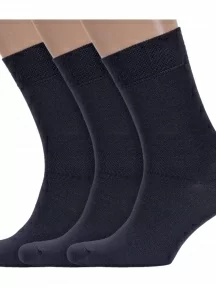 Комплект из 3 пар мужских бамбуковых носков Брестские (БЧК), 3-14С2507, рис. 000, ТЕМНО-СЕРЫЕ