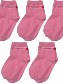 Комплект из 5 пар детских носков RuSocks (Орудьевский трикотаж), 5-ДС-21, ТЕМНО-РОЗОВЫЕ
