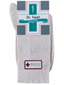 Комплект из 3 пар женских медицинских носков Dr. Feet (PINGONS), 3-15DF8, БЕЖЕВЫЕ