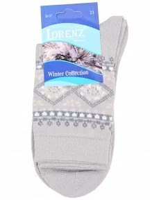 Женские полушерстяные носки LORENZline, В15, СЕРЫЕ