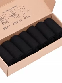 Набор из 7 пар хлопковых мужских носков AROS, С-331-7КР, черные