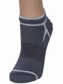 Женские короткие носки LORENZline, С24, СЕРЫЕ
