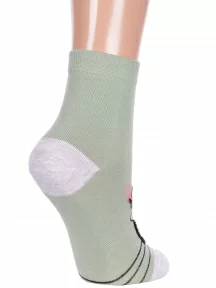 Женские носки Брестские (БЧК), 20С1133, рис. 587, СЕРО-ЗЕЛЕНЫЕ