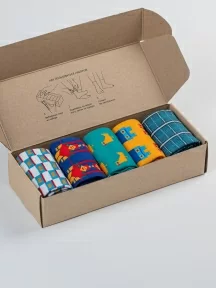 Набор из 5 пар мужских носков "Нева-Сокс", НС-5-НМ38, микс "Цыпалета"