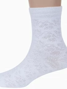 Детские носки "Алена", д304, рис. 02, БЕЛЫЕ