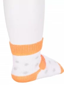 Детские носки Conte kids, 5С-11СП, рис. 215, БЕЛО-ОРАНЖЕВЫЕ