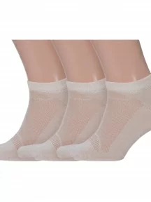 Комплект из 3 пар бамбуковых носков Grinston socks (PINGONS), 3-15D33, БЕЖЕВЫЕ