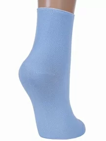 Женские бамбуковые носки без резинки ХОХ, G-1423, ГОЛУБЫЕ