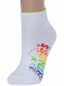 Комплект из 3 пар женских носков Гамма, 3-С1605, БЕЛО-САЛАТОВЫЕ