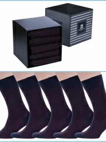 Набор из 5 пар мужских хлопковых носков (ТМ Sergio di Calze), PG-15SC3-5, БОРДОВЫЕ