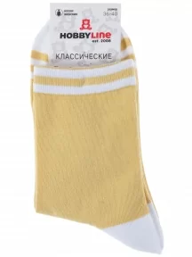 Женские носки Hobby Line, Нжх1000, ГОРЧИЧНЫЕ