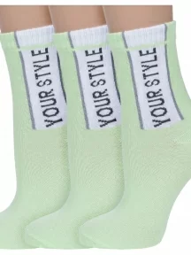 Комплект из 3 пар детских носков VASILINA, 3-2С2352, САЛАТОВЫЕ