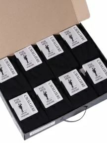 Набор из 24 пар мужских носков "Cavalliere" (RuSocks), CR-24, черные