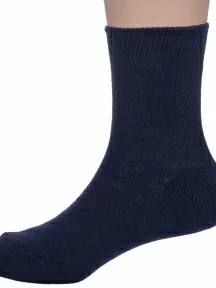 Детские носки из 100% хлопка "НАШЕ" Смоленской чулочной фабрики, С115, рис. 1, ТЕМНО-СИНИЕ №3-1