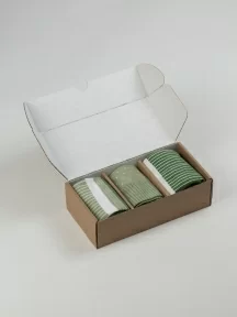 Набор из 3 пар мужских носков MSCLUB №М52, ВИ3-НМ52, ЗЕЛЕНЫЕ 2