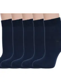 Комплект из 5 пар женских носков RuSocks (Орудьевский трикотаж) ТЕМНО-СИНИЕ (5-С-420/1)