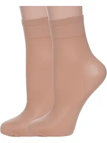 Комплект из 2 пар женских капроновых носков Conte Natural, телесные (2-14С-55СП/Tension soft 40Н)