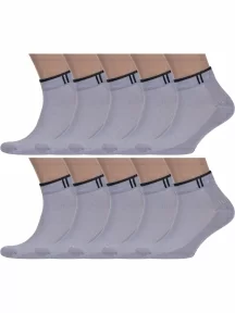 Комплект из 10 пар спортивных носков Альтаир, 10-С192, СЕРЫЕ