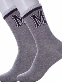 Комплект из 2 пар детских спортивных носков Conte kids, 2-20С-167СП, рис. 925, СЕРЫЕ