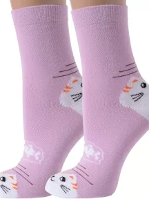 Комплект из 2 пар детских носков ХОХ, 2-D-3R12, СИРЕНЕВЫЕ