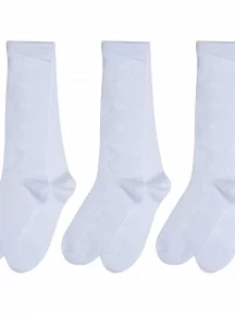 Комплект из 3 пар детских гольфов Гамма, 3-С505, БЕЛЫЕ