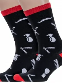 Комплект из 2 пар мужских носков DiWaRi, 2-17С-151СП, рис. 132, ЧЕРНЫЕ