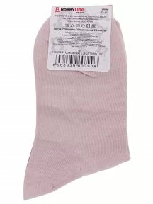 Женские носки Hobby Line, Нжх334-4, ПУДРОВЫЕ