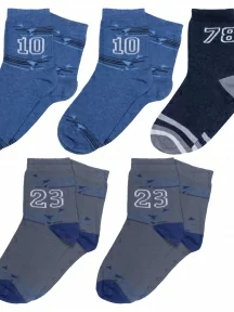 Комплект из 5 пар детских носков RuSocks (Орудьевский трикотаж), 5-Д3-13499, микс 10