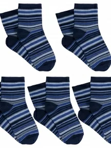 Комплект из 5 пар детских носков LORENZLine, 5-Л31, ТЕМНО-СИНИЕ
