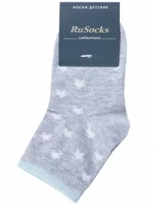 Детские носки RuSocks (Орудьевский трикотаж), Д3-130093М, СВЕТЛО-СЕРЫЕ со звездами