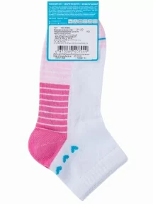 Детские укороченные носки Брестские (БЧК), 15С3085, рис. 162, БЕЛО-РОЗОВЫЕ