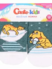 Детские носки Conte kids, 17С-10СП, рис. 334, ТЕМНО-БИРЮЗОВЫЕ
