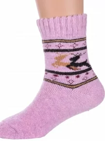 Детские теплые махровые носки Hobby Line, Ндад7639-6, СИРЕНЕВЫЕ