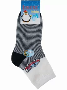 Детские махровые носки LORENZline, Л81, КРЕМОВО-ЧЕРНЫЕ