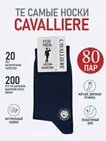 Набор из 80 пар мужских носков "Cavalliere" (RuSocks), CR-80, темно-синие