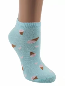 Женские короткие носки ХОХ, G-3R20, БИРЮЗОВЫЕ