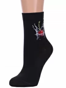 Комплект из 2 пар женских носков Брестские (БЧК), 2-14с1100, рис. 607, ЧЕРНЫЕ