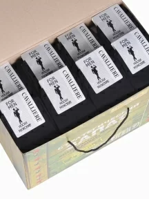 Набор из 80 пар мужских носков "Cavalliere" (RuSocks), CR-80, черные