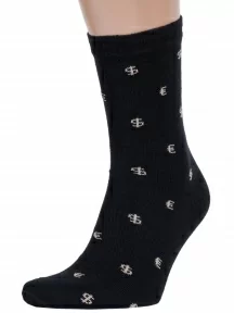 Мужские носки Альтаир, С3, ЧЕРНЫЕ с бежевым