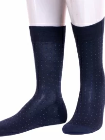 Мужские носки из мерсеризованного хлопка Sergio Di Calze (PINGONS), 18SC1, СИНИЕ