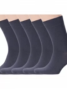 Комплект из 5 пар мужских носков Брестские (БЧК), 5-14С2122, рис. 000, ТЕМНО-СЕРЫЕ