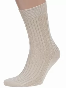 Мужские носки RuSocks (Орудьевский трикотаж), М-340/1, рис. 02, БЕЖЕВЫЕ