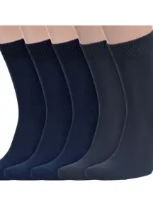 Комплект из 5 пар мужских бамбуковых носков RuSocks (Орудьевский трикотаж) микс 2 (5-М-370/1)