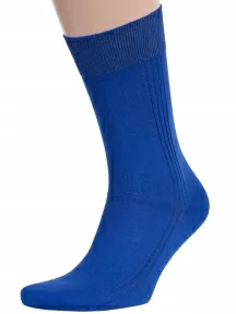 Мужские носки из 100% хлопка RuSocks (Орудьевский трикотаж), М3-11001, рис. 03, ВАСИЛЬКОВЫЕ