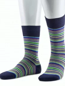 Мужские носки из мерсеризованного хлопка Sergio Di Calze (PINGONS), 16SC3, СИНИЕ