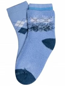 Детские махровые носки RuSocks (Орудьевский трикотаж) ТЕМНО-ГОЛУБЫЕ (Д-49)