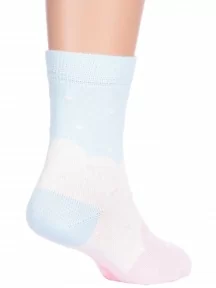 Детские носки Conte kids, 5С-11СП, рис. 586, БИРЮЗОВО-РОЗОВЫЕ