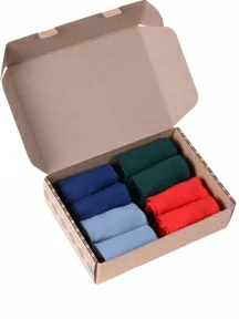 Набор женских носков без резинки из мерсеризованного хлопка, 8 пар (ТМ Grinston socks), PG-15D22-8, микс 3