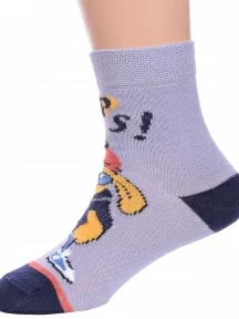 Детские носки Брестские (БЧК), 14С3081, рис. 4016, СЕРО-СИРЕНЕВЫЕ