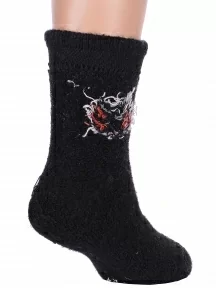 Детские теплые махровые носки Hobby Line, Ндад7622-1, ЧЕРНЫЕ